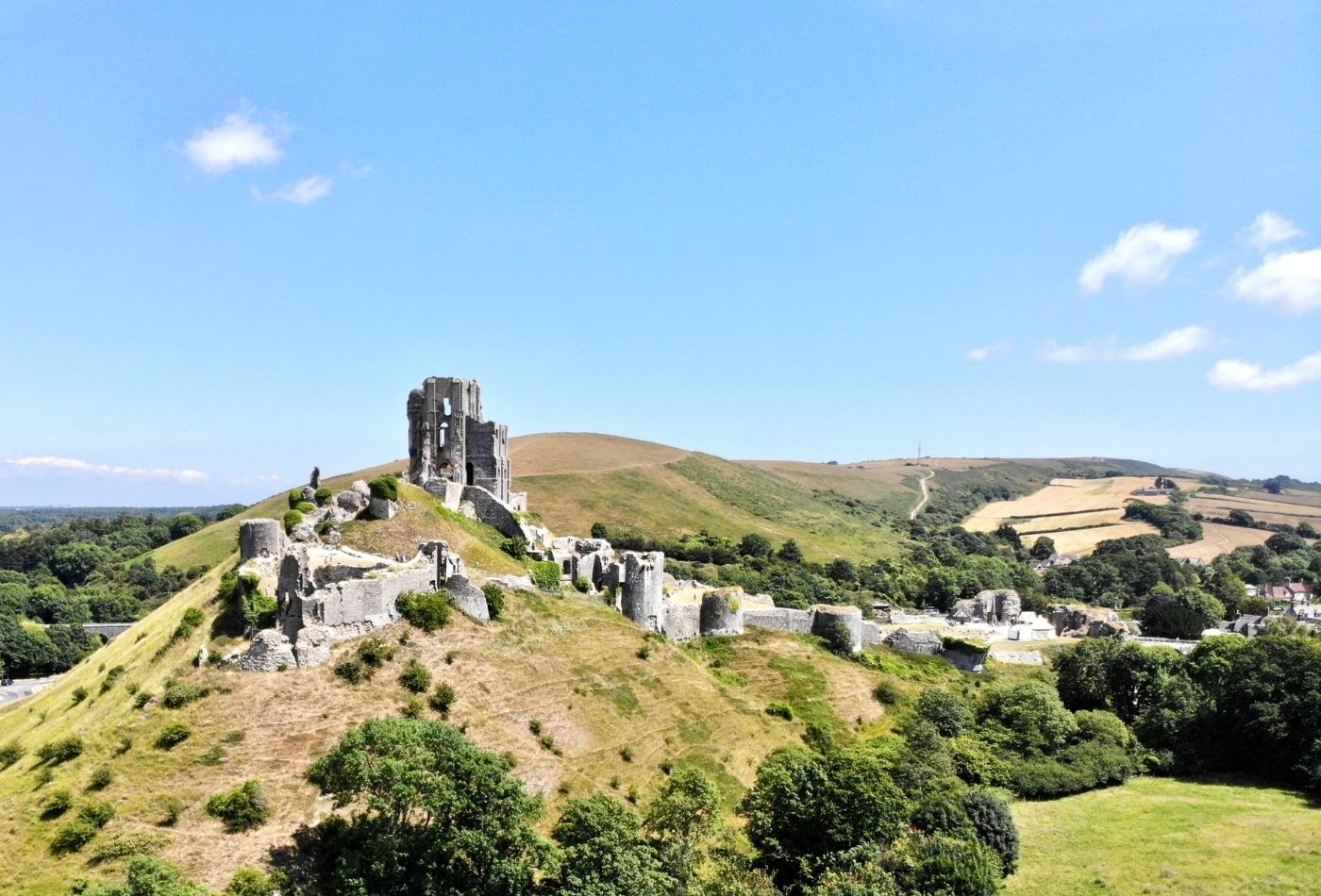 Corfe castle National trust Properties in Dorset