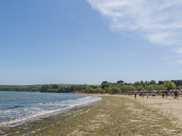 Beachgoers on Knoll Beach