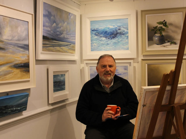Howard Flanagan in his gallery 
