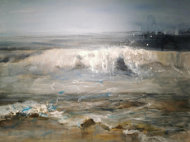 Waves breaking painting from Art Unlimited 