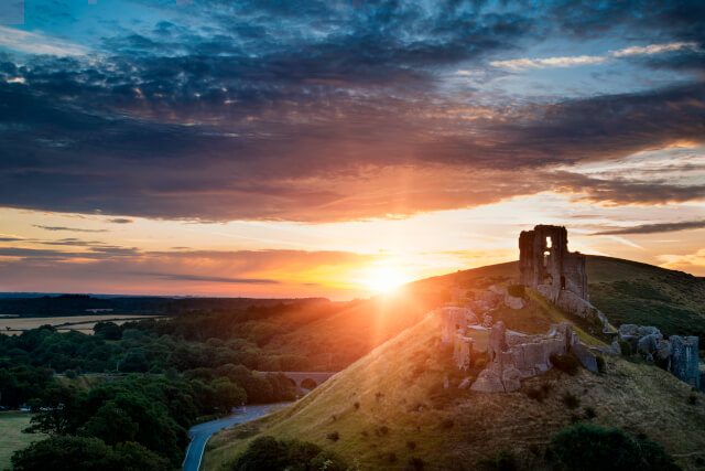 castle ruins, Corfe Castle