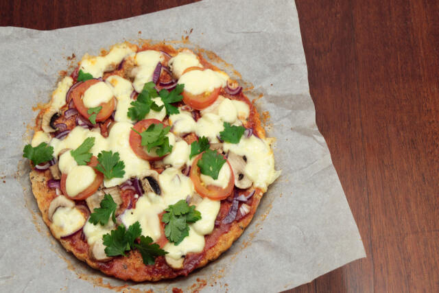 Homemade vegan pizza