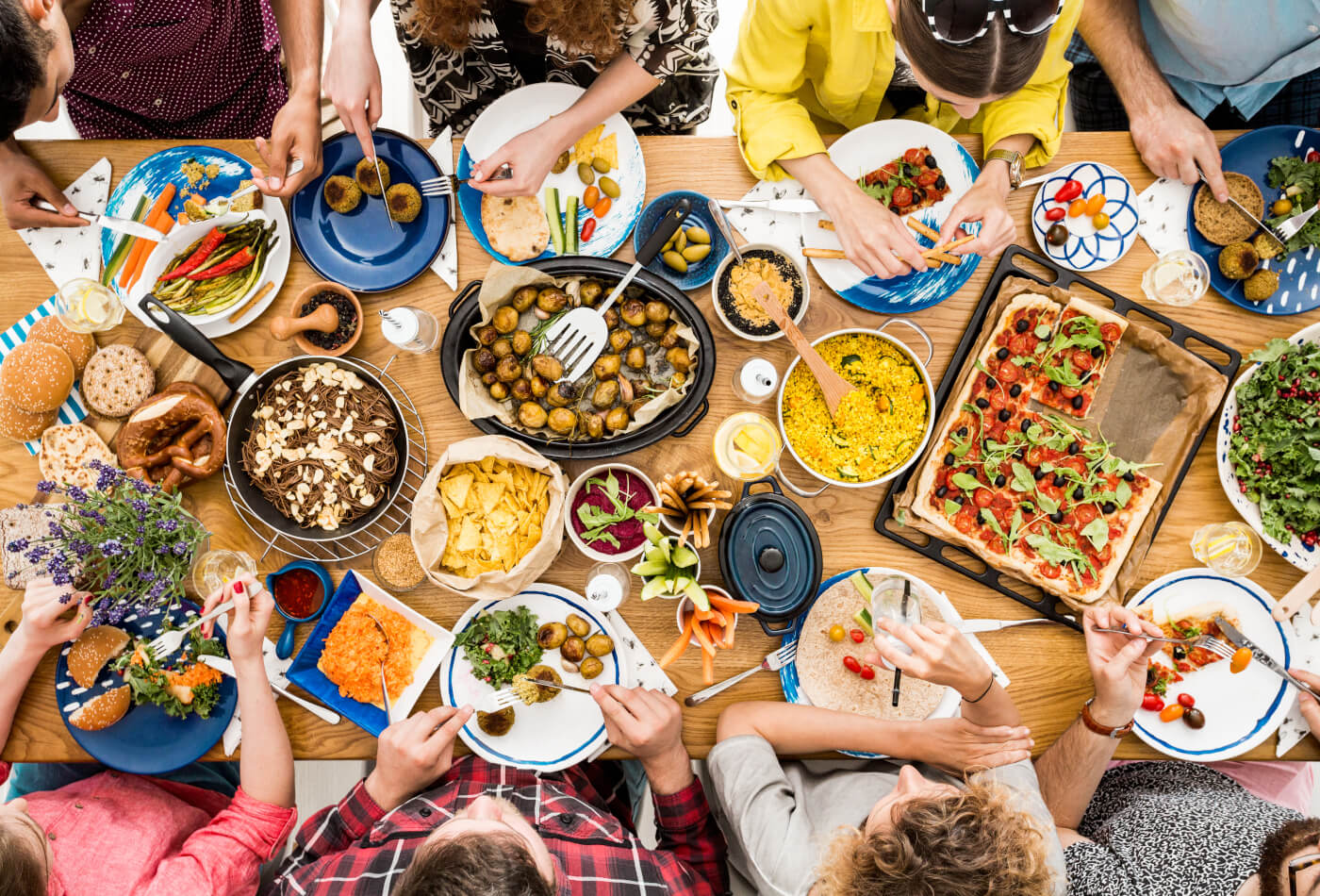 Veggie communal table