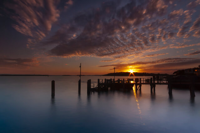 Sunset over Brownsea Island National Trust