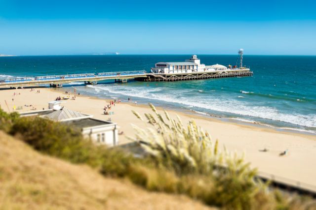 Bournemouth Beach in the summer